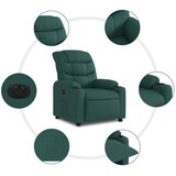  Električni naslonjač od tkanine tamnozeleni | shoptok.hr
