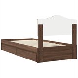  Krevet s od storage Smeđi hrast 70 x 190 cm Konstruirano drvo | shoptok.hr