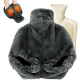 INF set plišastih sivih termoforjev z veliko gumijasto vrečko za toplo vodo gray, (21541818) | Shoptok.si