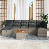  Sjedeća garnitura za vrt 8 kom. Siva poliratan 289 x 124 x 85 cm | shoptok.hr