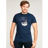 Yoclub Man's Cotton T-shirt PKK-0113F-A110 Navy Blue Cene