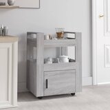 Kuhinjska kolica siva boja hrasta 60x45x80 cm konstruirano drvo | shoptok.hr