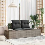  Vrtni kauč s jastukom Siva 184 x 62 x 69 cm poliratan | shoptok.hr