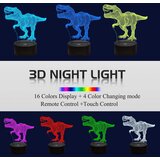 Venisymlis T-Rex Dinozaver 3D Nočna Lučka, 16 Barv, Daljinec, Rojstnodnevno Darilo Za Ljubitelje Dinozavrov, (22068170) | Shoptok.si