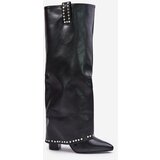 Boto Ladies Boots With Turned Shaft On Heel Black Kaielia | ePonuda.com