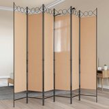  Razdjelnik prostora s 6 panela Bež 240 x 200 cm Tkanina | Eponuda.ba
