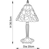  Endon 64196 - Stona lampa Tiffany JAMELIA 1xE14/40W/230V prečnik 20 cm | Eponuda.com