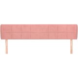 Uzglavlje s ušima ružičasto 203x23x78/88 cm baršunasto | shoptok.hr