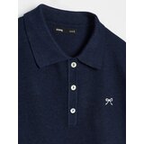 Sinsay Pletena polo bluza s dodatkom vune i vezom mašne | shoptok.hr