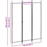  3-panelni pregradni zid Bež 150 x 200 cm Tkanina | shoptok.hr
