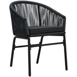  7-dijelni vrtni blagovaonski set crni | shoptok.hr