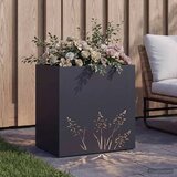  Vrtna saksija Antracit 50 x 30 x 49 cm Čelična vrata - Antracit 50 x 30 x 49 cm 1 | shoptok.hr