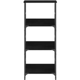  Knjižnica Crna Hrast 50x33x117 5 cm Konstruirano drvo i Čelik | shoptok.hr