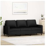 vidaXL Kavč trosed črn 180 cm žamet | Shoptok.si