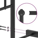  Metalni okvir za krevet s uzglavljem crni 150x200 cm | shoptok.hr