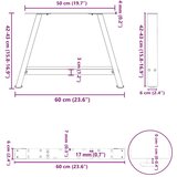  Noge stolića za kavu A-oblika 2 kom antracit 60x(42-43)cm čelik | shoptok.hr