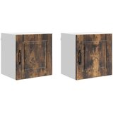  Ormar za Zid PORTO 2 pcs Dimljeni hrast 40 x 31 x 40 cm | Eponuda.com