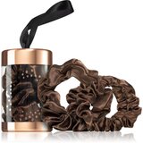BrushArt Gift for You Slim & Midi satin scrunchie set elastike za lase Chocolate brown 3 kos Cene