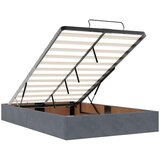 vidaXL Otomanski posteljni okvir z vzmetnico siv 120x200 cm žamet | Shoptok.si