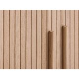 Unique Furniture Omarica v hrastovem dekorju z drsnimi vrati v svetli naravni barvi 100x118x40 cm Meta – | Shoptok.si