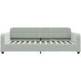 vidaXL Izvlečna dnevna postelja s predali svetlo siva 80x200 cm žamet | Shoptok.si