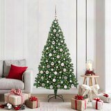 vidaXL Umestno božično drevo Zelena 180 cm PVC, jeklo in plastika | Shoptok.si