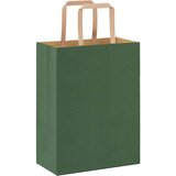  Papirnate vrećice 250 kom s ručkama zelene 21x11x28 cm | shoptok.hr