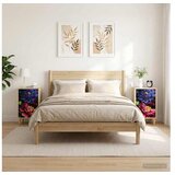 vidaXL Noćni ormar KIEL 2 kom. Hrast sonoma 36 x 33 x 60 cm - Tamni cvjetni uzorak 2 Cijene