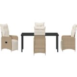  Set od 5 komada vrtne blagovaonice s jastučićima bež poli ratan | shoptok.hr