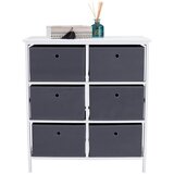XXXL Regal Oliver, Bela, 6 Sivih Škatel | Shoptok.si