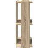 vidaXL Knjižna omara 3-nadstropna sonoma hrast 60x30x80 cm inž. les | Shoptok.si