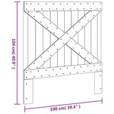  Uzglavlje 100 x 104 cm od masivne borovine | shoptok.hr