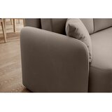 ELTAP Bež žametna raztegljiva/s prostorom za shranjevanje kotna sedežna garnitura (desni kot/z ležalnikom) Hadson – | Shoptok.si