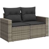 vidaXL 9-dijelni set vrtnih sofa od poliratana s jastucima sivi | shoptok.hr