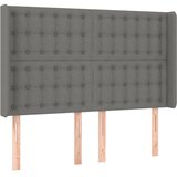 Maison Chic vzglavna omarica - nočna omarica - posteljna omarica z ušesi temno sivo 147x16x118/128 cm blago, (21710828) | Shoptok.si