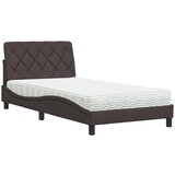  Postelja z vzmetnico temno rjava 100x200 cm blago, (21793108) | Shoptok.si