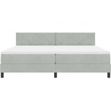  Krevet s opruga kutije Svijetlo siva 200 x 200 cm Baršun | shoptok.hr