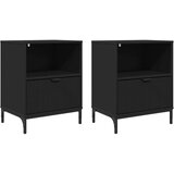  Noćni ormar 2 pcs Crna 49 x 36 x 61 cm Konstruirano drvo | shoptok.hr
