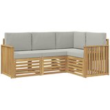  Setovi sofa 4 pcs Bijela i svjetlosiva 187,5 x 128,5 x 73 cm | Eponuda.ba