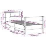 vidaXL Krevet s regalom za knjige bez madraca bijeli 90x190cm borovina | shoptok.hr