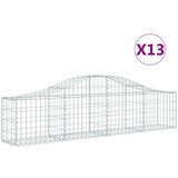  Obokane gabion košare 13 kosov 200x30x40/60 cm pocinkano železo, (20798894) | Shoptok.si