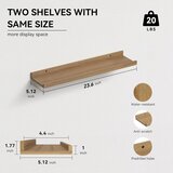 RICHER HOUSE 2x 60 cm stenski polici v lesenem videzu | Shoptok.si
