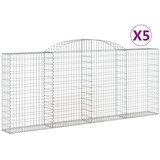  Obokane gabion košare 5 kosa 300x30x120/140 cm pocinkano železo | Shoptok.si