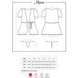 Obsessive Miamor Robe - ogrtač s čipkastim rukavima i tangama (bijeli) - L/XL | shoptok.hr