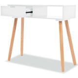 Maison Chic konzolna miza - miza ob steni iz masivne borovine 80x30x72 cm bela, (21786371) | Shoptok.si