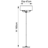  Endon 94378 - Stojeća lampa HIGHCLERE 1xE14/40W/230V siva/sjajni hrom | Eponuda.com