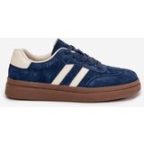 EVENTO Women's Suede Sneakers on Platform Dark Blue Sylviona | shoptok.hr