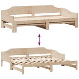  Dnevni krevet na razvlačenje 90 x 190 cm od masivne borovine | shoptok.hr