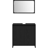  Kupaonski ormar Crni hrast 60 x 33 x 60 cm Konstruirano drvo Slike