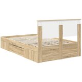  Krevetna konstrukcija s uzglavljem Sonoma hrast 137 x 203 cm | shoptok.hr